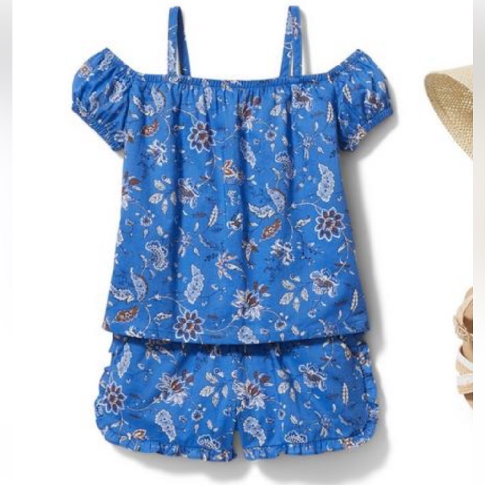 Janie and Jack Blue Paisley Set